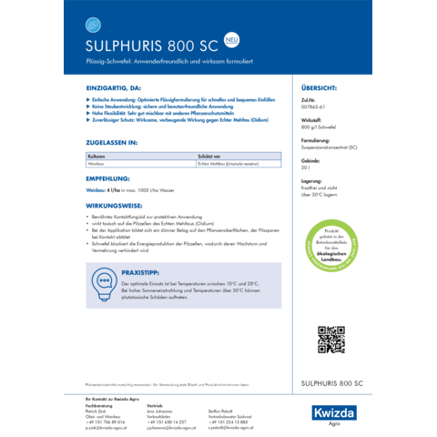 SULPHURIS 800 SC Factsheet